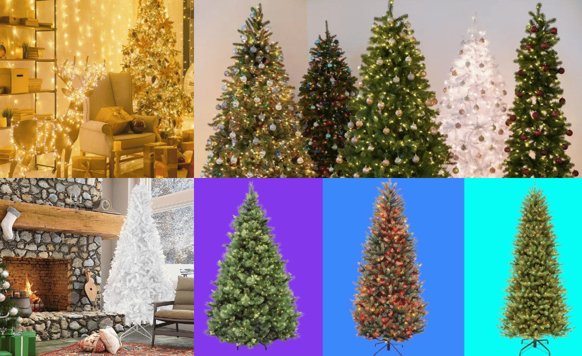 Sparkling, Shiny & Elegant Champagne Christmas Trees!