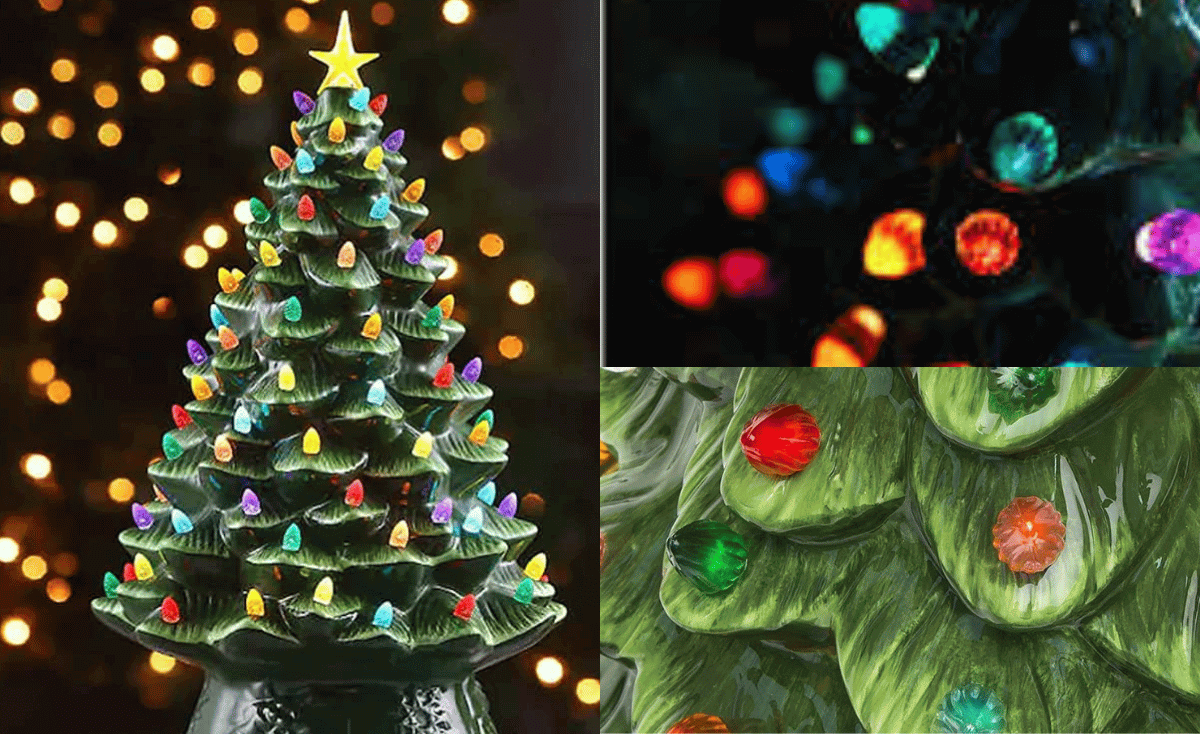 Colorful Ceramic Christmas Tree Lights Just Like Grandmas!