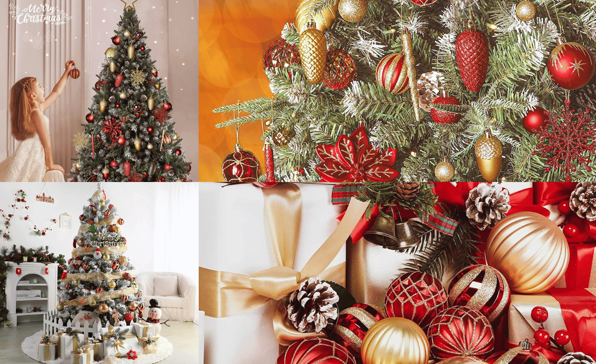 The Best Red and Gold Christmas Trees & Decorations Today!