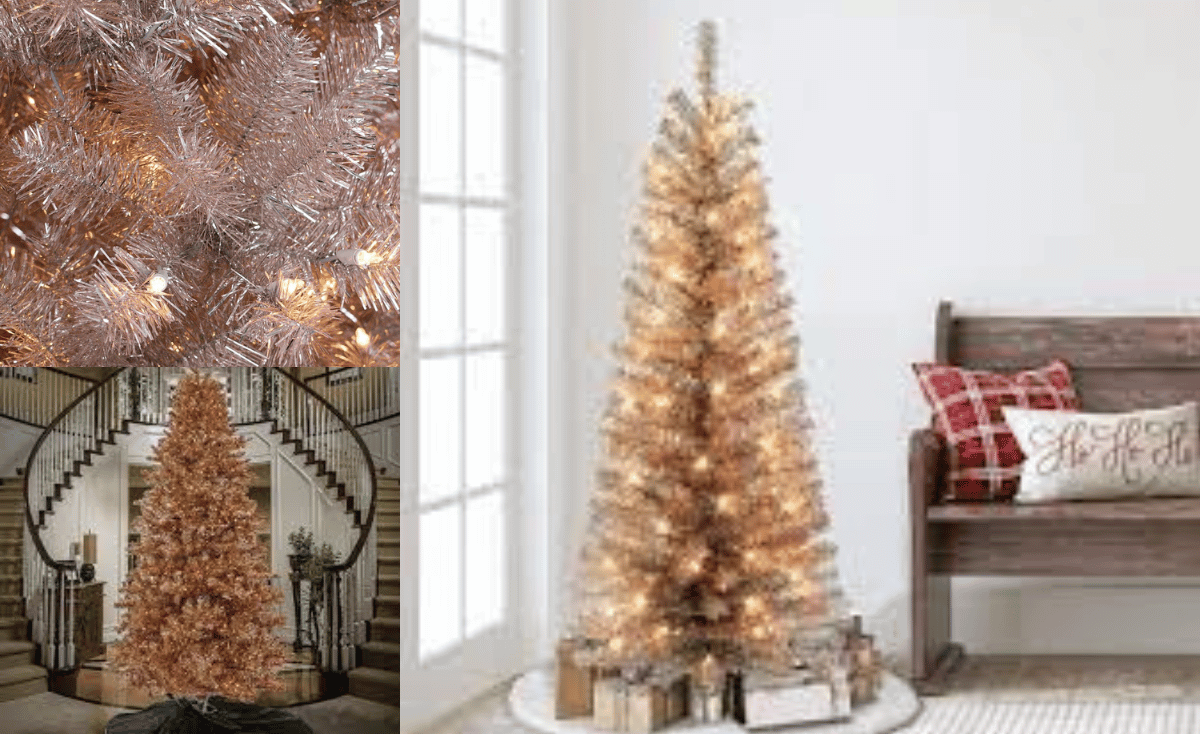 Sparkling, Shiny & Elegant Champagne Christmas Trees!