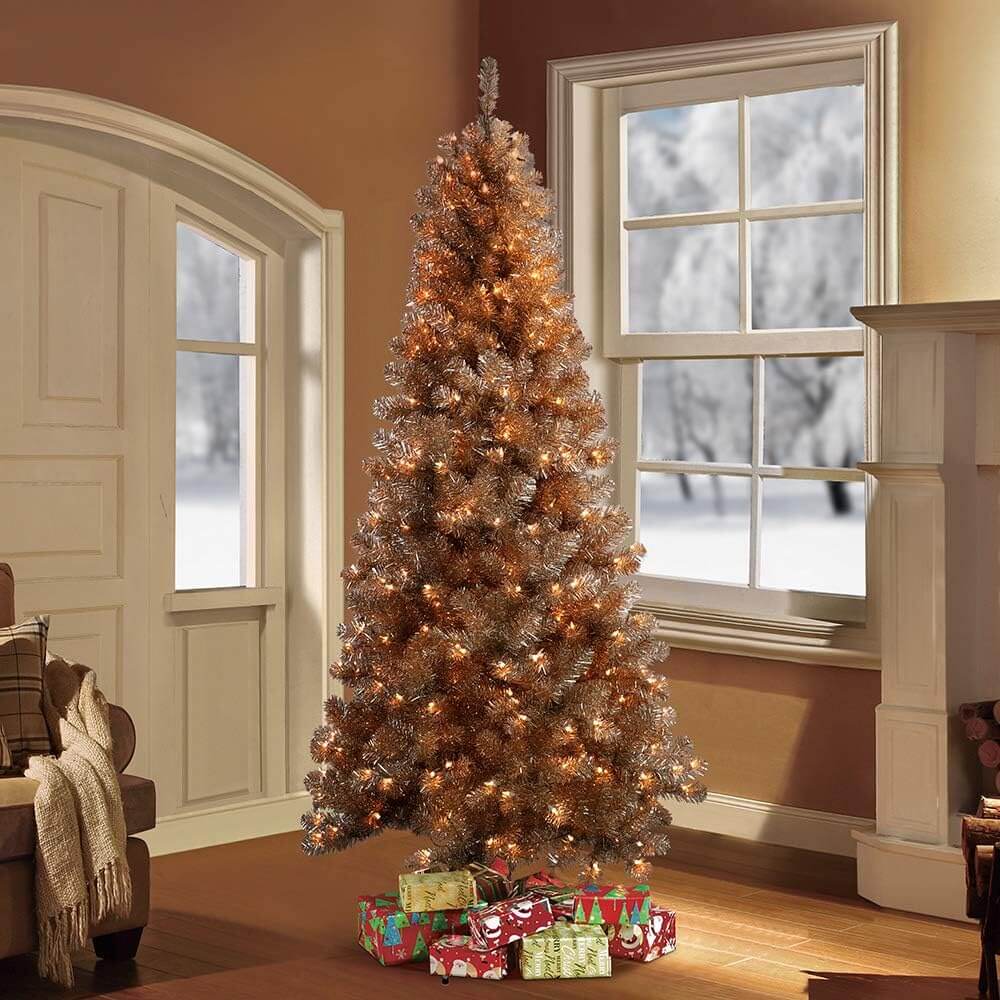 Sparkling, Shiny & Elegant Champagne Christmas Trees!